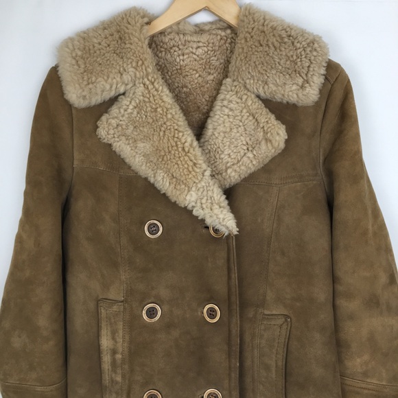 Vintage Women’s Shearling Coat Genuine Suede Leather Penny Lane Style Western - Picture 3 of 17